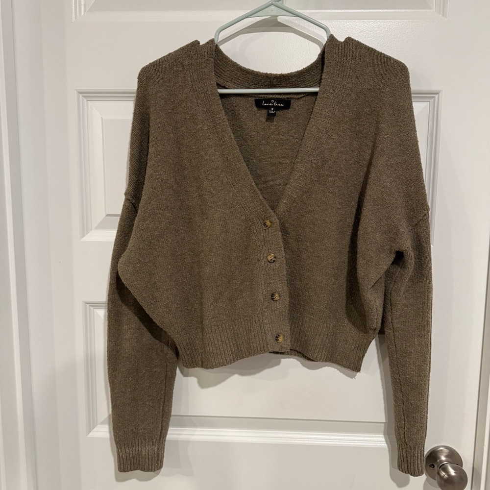 🤎 Love Tree Cropped Button-Front Cardigan | Modern Cozy Luxe 🤎
